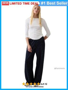 Wide Leg Pull On Pants Mid Rise Regular Fit Casual